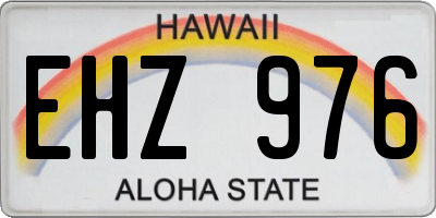 HI license plate EHZ976