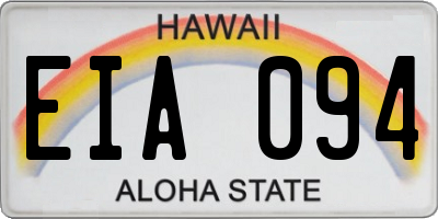 HI license plate EIA094