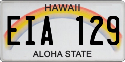HI license plate EIA129