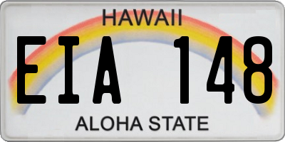 HI license plate EIA148
