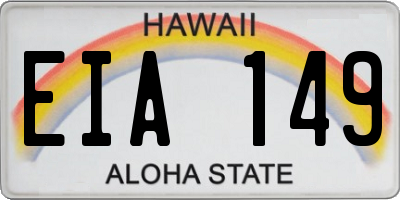 HI license plate EIA149