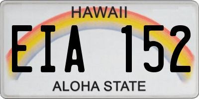 HI license plate EIA152
