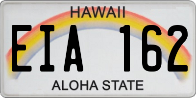 HI license plate EIA162