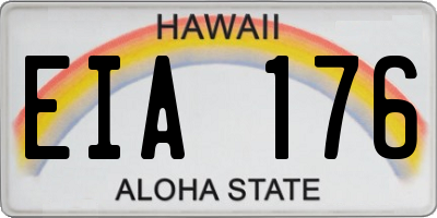 HI license plate EIA176