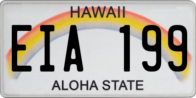 HI license plate EIA199