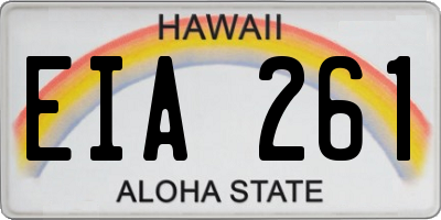 HI license plate EIA261