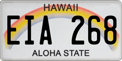 HI license plate EIA268