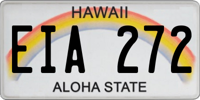 HI license plate EIA272