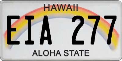 HI license plate EIA277