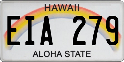HI license plate EIA279