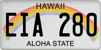 HI license plate EIA280