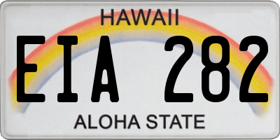 HI license plate EIA282