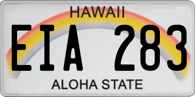 HI license plate EIA283