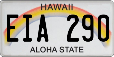 HI license plate EIA290