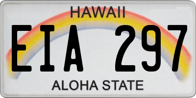 HI license plate EIA297