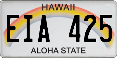 HI license plate EIA425