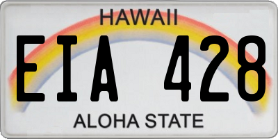 HI license plate EIA428