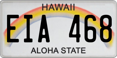HI license plate EIA468