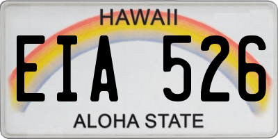 HI license plate EIA526