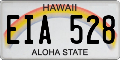 HI license plate EIA528