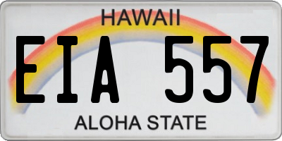 HI license plate EIA557