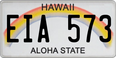 HI license plate EIA573