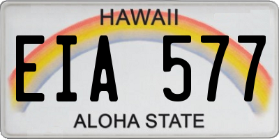 HI license plate EIA577