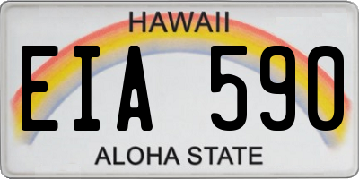 HI license plate EIA590