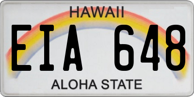 HI license plate EIA648