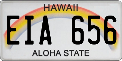 HI license plate EIA656