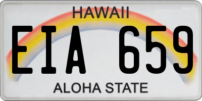 HI license plate EIA659