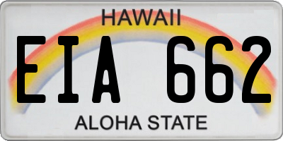 HI license plate EIA662