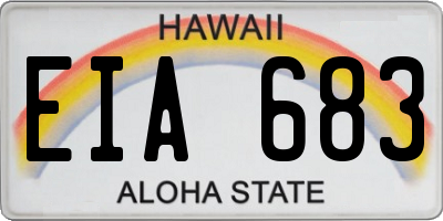 HI license plate EIA683