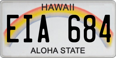 HI license plate EIA684