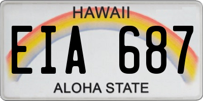 HI license plate EIA687
