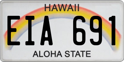 HI license plate EIA691