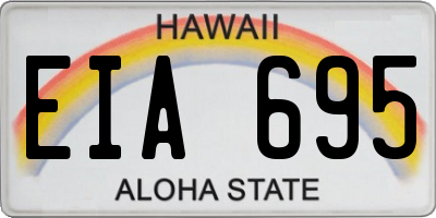 HI license plate EIA695