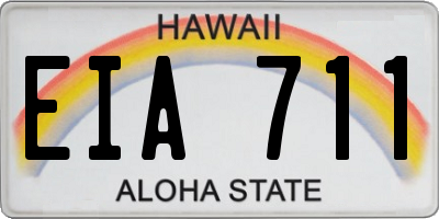 HI license plate EIA711