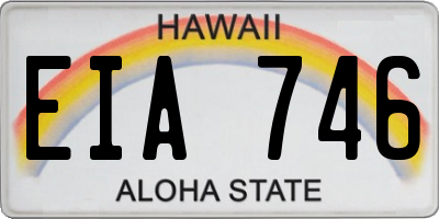 HI license plate EIA746