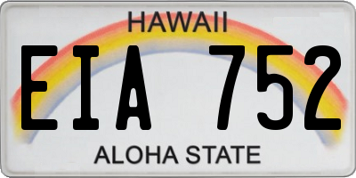 HI license plate EIA752
