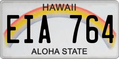 HI license plate EIA764