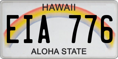 HI license plate EIA776