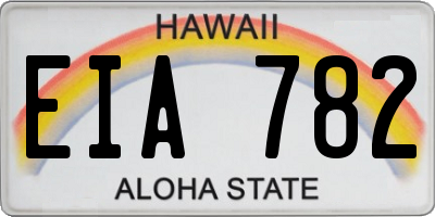 HI license plate EIA782