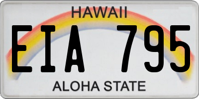 HI license plate EIA795