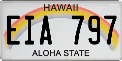 HI license plate EIA797