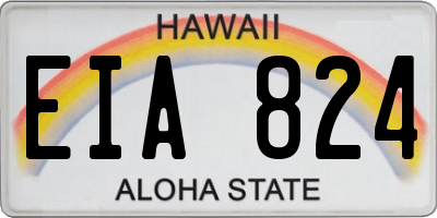HI license plate EIA824
