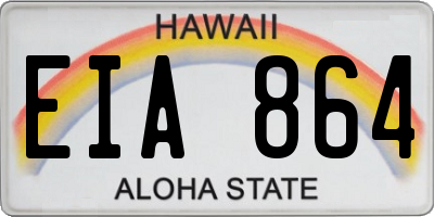 HI license plate EIA864