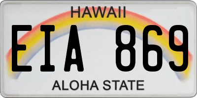 HI license plate EIA869