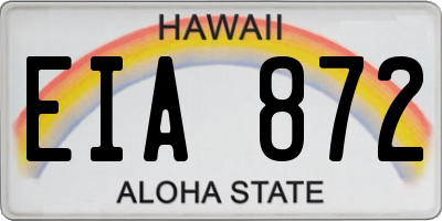 HI license plate EIA872