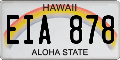HI license plate EIA878